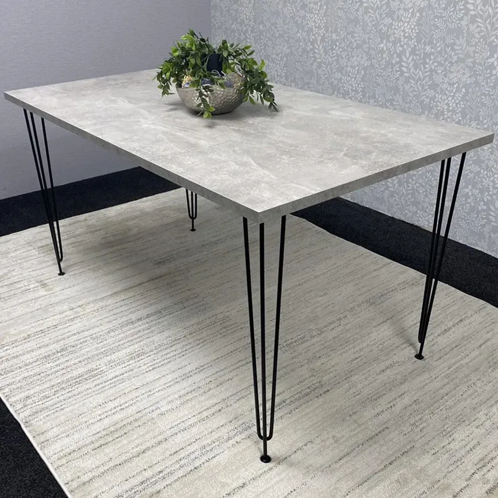 Rectangular Dining Table - Light Stone Grey