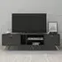 2 Door 3 Shelf TV Unit - Dark Grey
