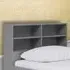 4 Shelf Bookcase Headboard - Grey