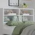 4 Shelf Bookcase Headboard - White