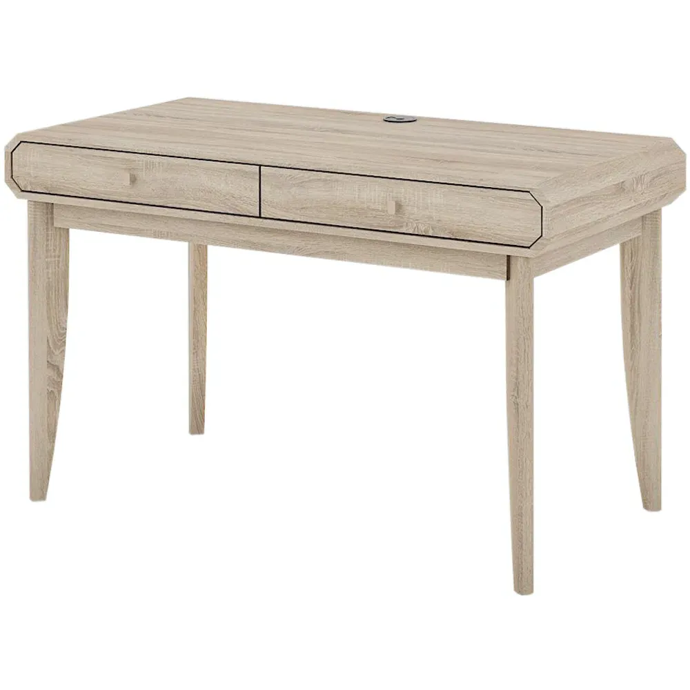 BR15 2 Drawer Study Desk - Brown, Oak