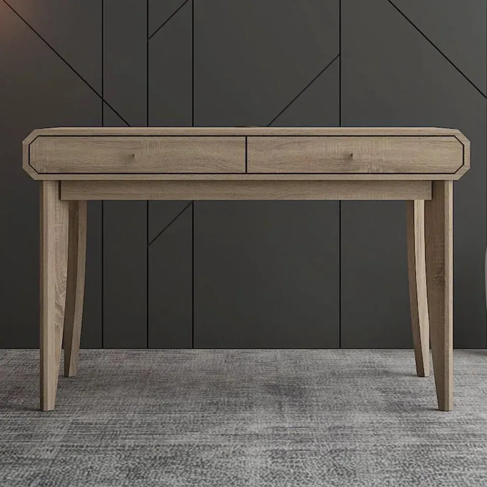 BR15 2 Drawer Study Desk - Brown, Oak image