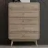 BR15 5 Drawer Chest of Drawers - Brown, Oak