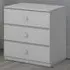 Kudl 3 Drawer Storage Chest - Grey