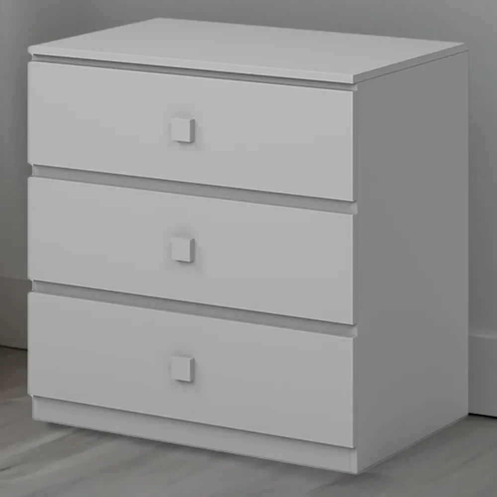 Kudl 3 Drawer Storage Chest - Grey image