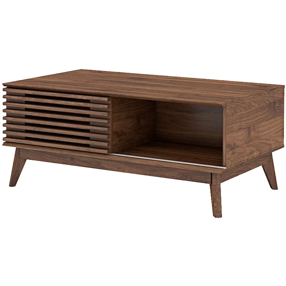 Kudl Single Sliding Door Coffee Table - Brown, Walnut