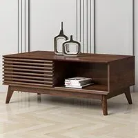 Kudl Single Sliding Door Coffee Table - Brown, Walnut