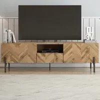 L37 2 Door TV Unit with Shelf - Walton Oak