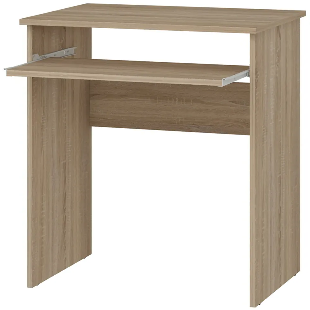Luna Computer Desk with Pull Out Tray - Oak
