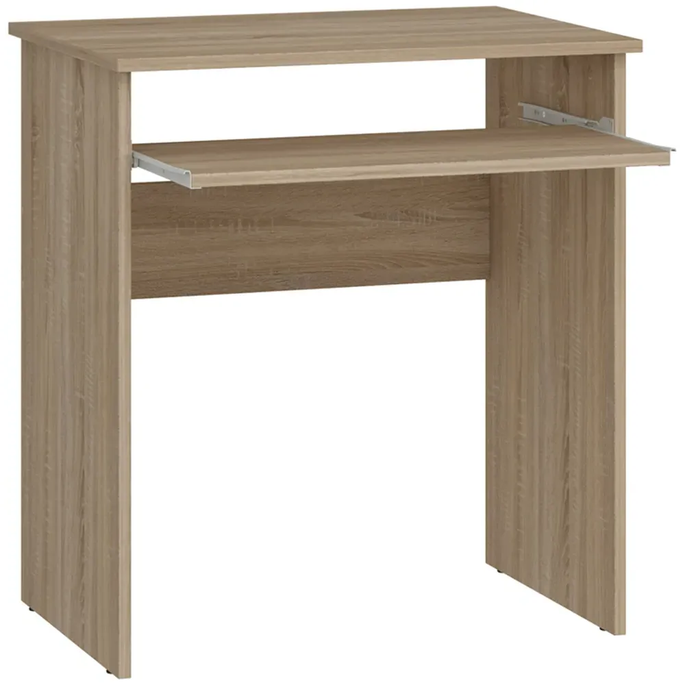 Luna Computer Desk with Pull Out Tray - Oak