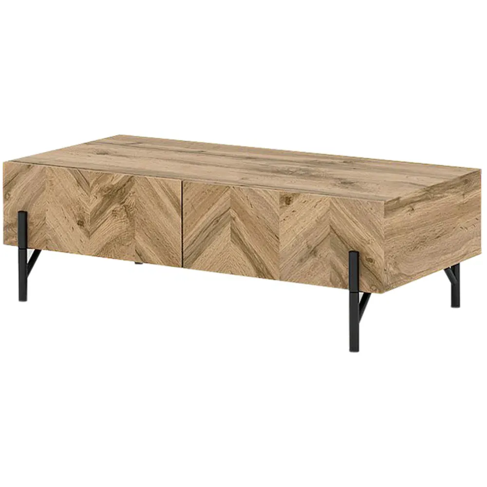LV37 2 Door Coffee Table - Walton Oak