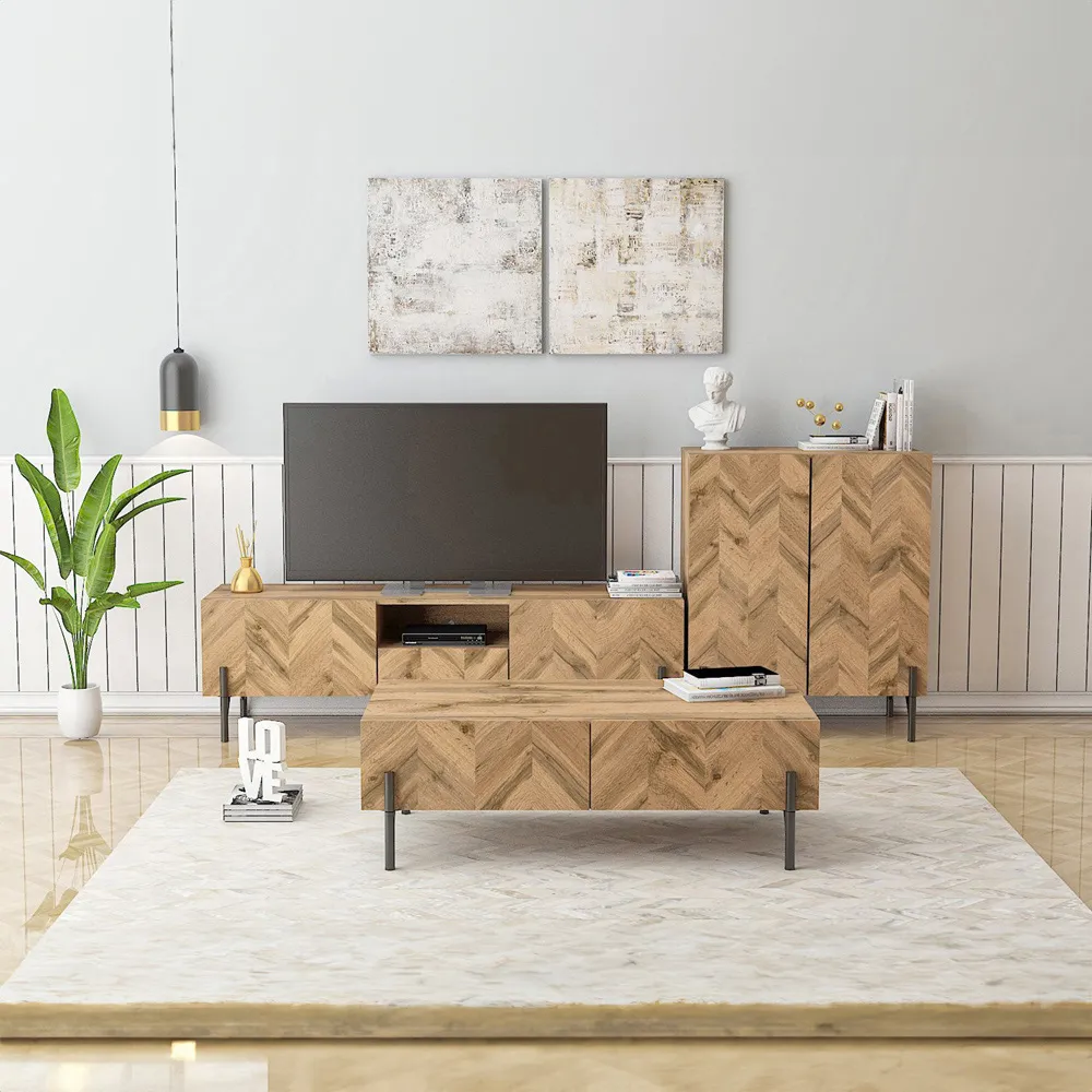 LV37 2 Door Coffee Table - Walton Oak