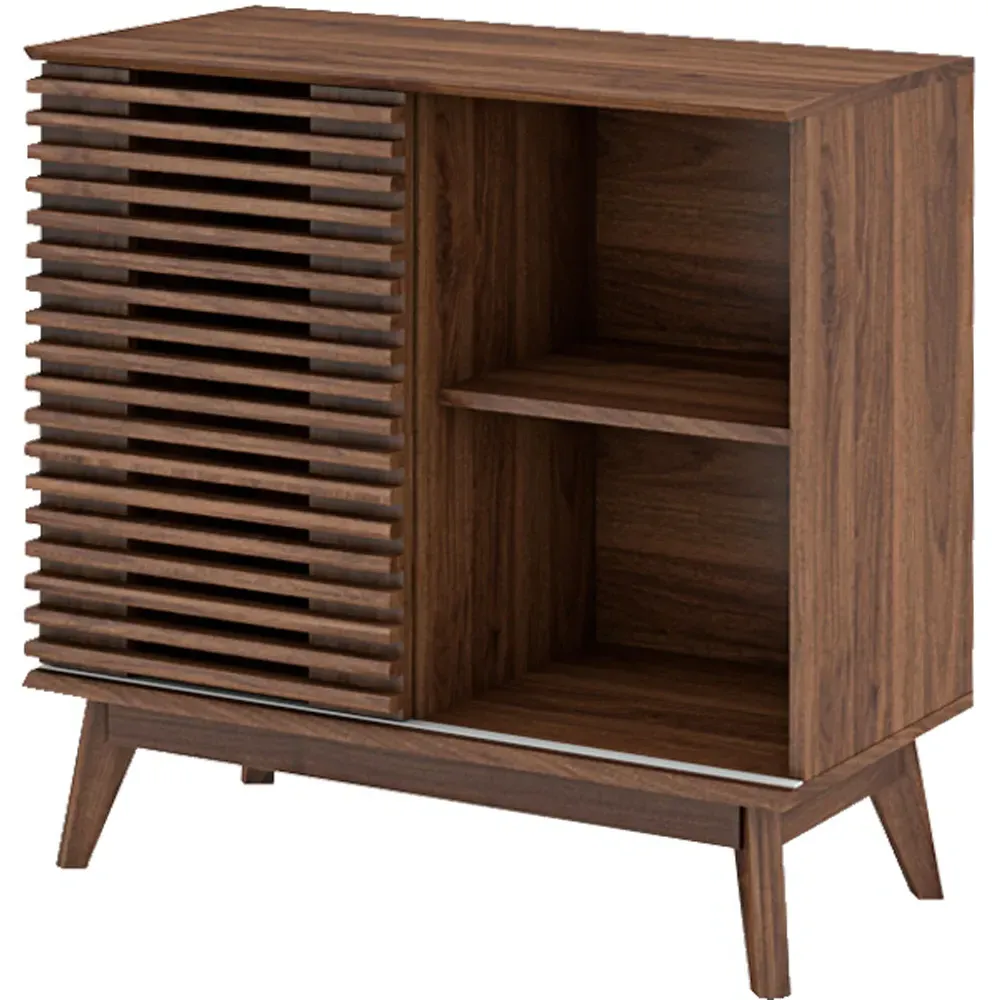 LV41 2 Shelf Display Cabinet - Brown, Walnut