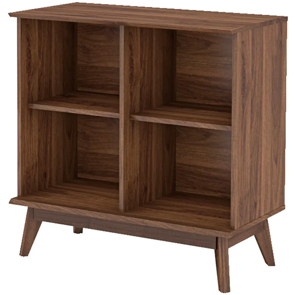 LV41 2 Shelf Display Cabinet - Brown, Walnut