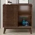 LV41 2 Shelf Display Cabinet - Brown, Walnut