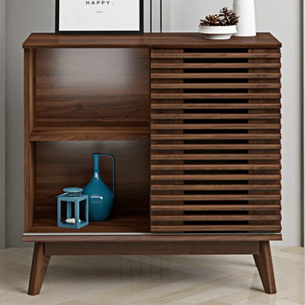 LV41 2 Shelf Display Cabinet - Brown, Walnut image