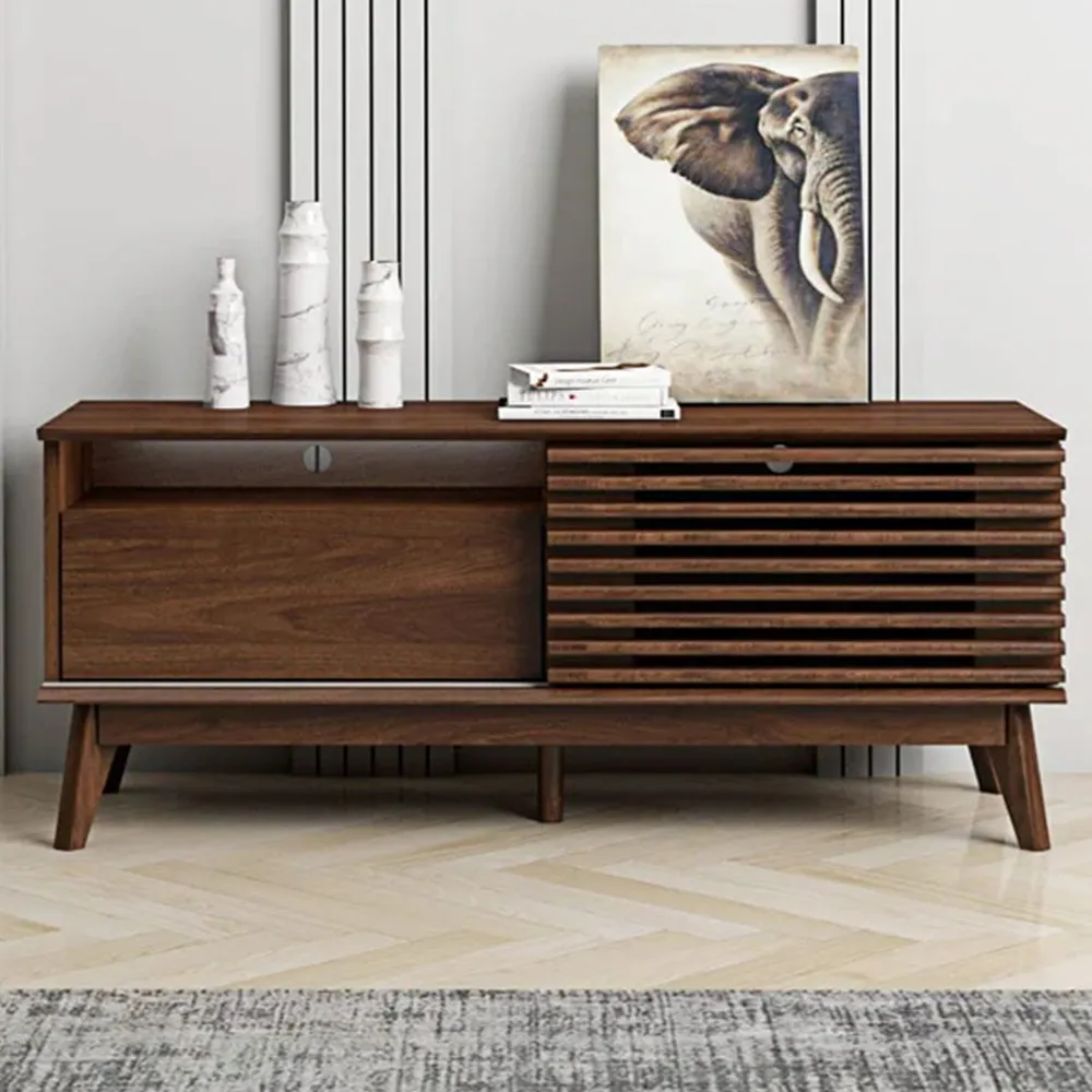 LV41 Single Door TV Cabinet - Dark Columbian Walnut image