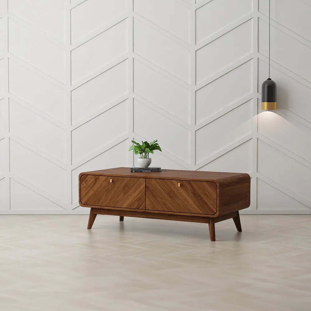 LV44 2 Door Coffee Table - Columbian Walnut
