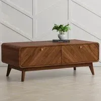 LV44 2 Door Coffee Table - Columbian Walnut