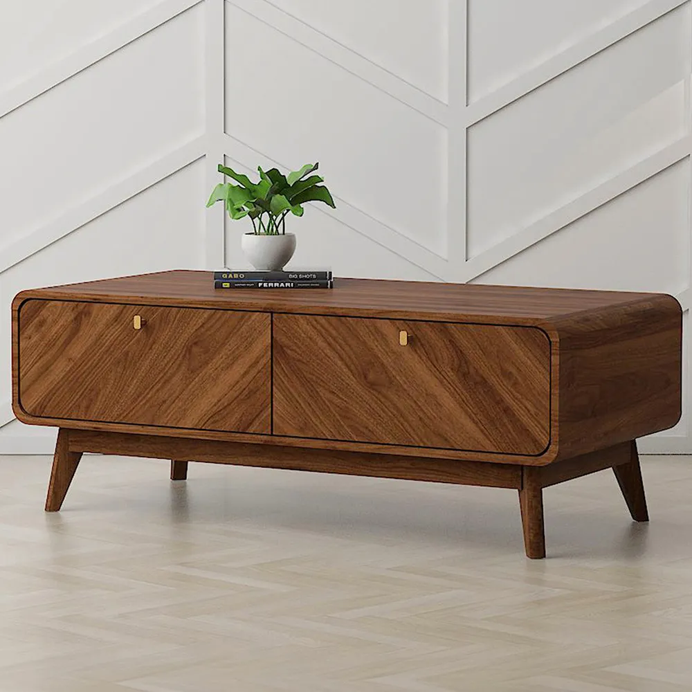 LV44 2 Door Coffee Table - Columbian Walnut