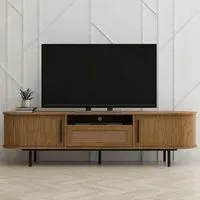 LV55 2 Door TV Unit with Shelf - Light Oak