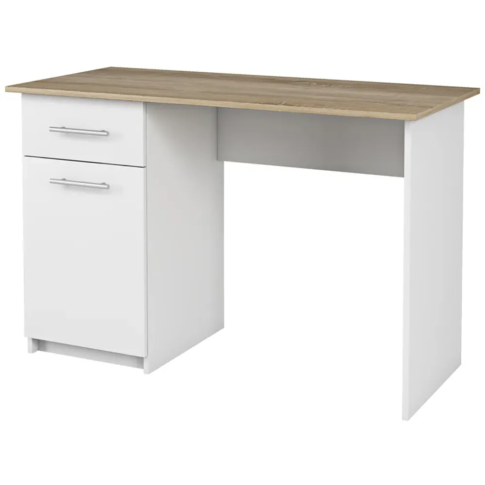 Mix Single Door Computer Desk with Storage - Sonoma Oak