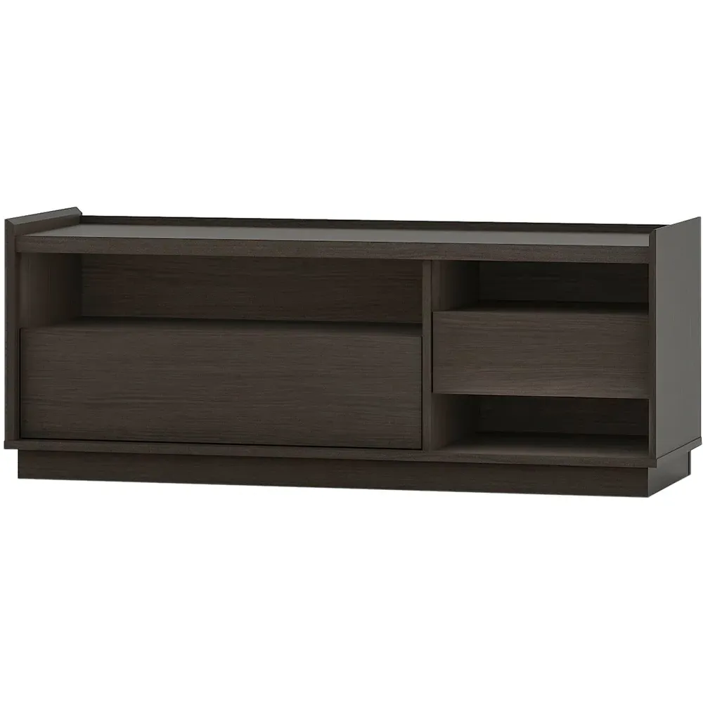 Yucca Single Drawer Single Shelf TV Unit - Black, Wenge