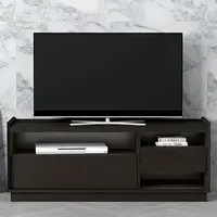 Yucca Single Drawer Single Shelf TV Unit - Black, Wenge