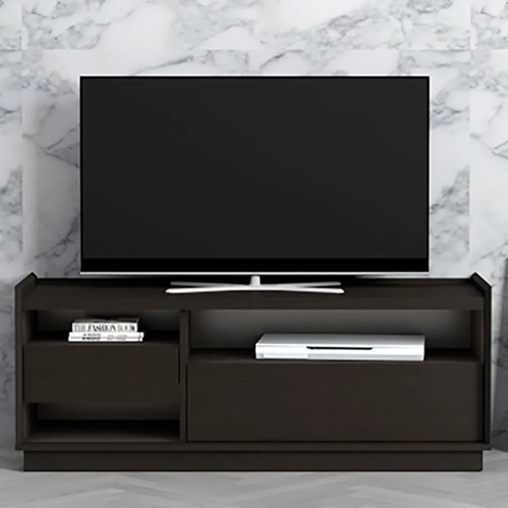 Yucca Single Drawer Single Shelf TV Unit - Black, Wenge
