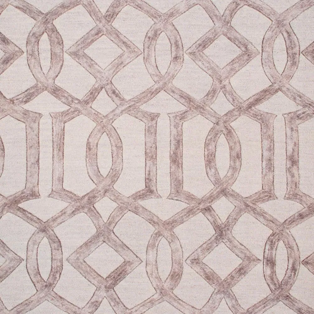 Abstract Soft Chenille Washable Rug - Beige