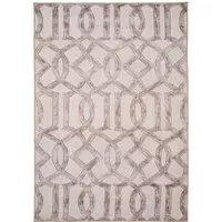 Abstract Soft Chenille Washable Rug - Grey