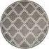 Bordered Geometric Trellis Rug 160cm - Grey