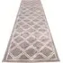 Bordered Geometric Trellis Rug 240 x 60cm - Grey