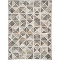 Diamond Geometric Rug - Neutral, Polypropylene