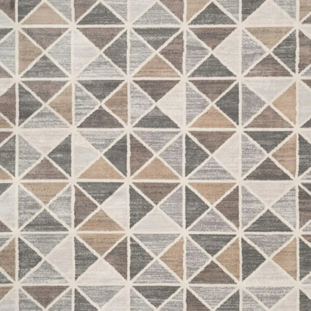 Diamond Geometric Rug - Neutral, Polypropylene