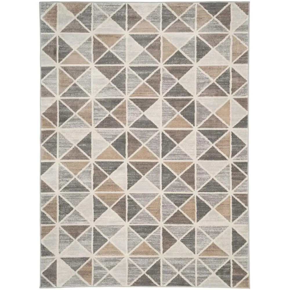 Diamond Geometric Rug - Neutral, Polypropylene