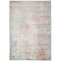 Distressed Abstract Area Rug Washable - Beige