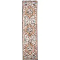 Distressed Medallion Rug 240 x 60cm - Multi, Polypropylene