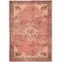 Distressed Persian Inspired Washable Rug - Gold Coral