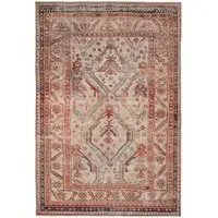 Distressed Rug Washable - Terracotta