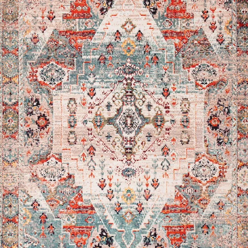 Distressed Washable Rug - Beige Grey