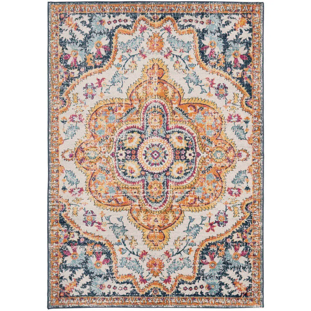 Medallion Rug 170 x 120cm - Multi, Polypropylene