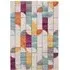 Retro Geometric Rug - Multicolour, Polypropylene