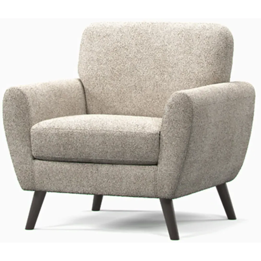 Boucle Linen Armchair - Cream