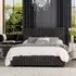 Estella Single Ottoman Bed with Storage - Black, Velvet