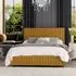 Estella Small Double Ottoman Bed with Storage - Ochre, Velvet