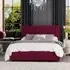 Estella Super King Size Ottoman Bed with Storage - Berry, Velvet