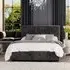 Hesper Double Ottoman Bed with Storage - Black, Velvet