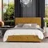 Hesper King Size Ottoman Bed with Storage - Ochre, Velvet