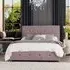 Hesper Single Ottoman Bed with Storage - Blush, Velvet